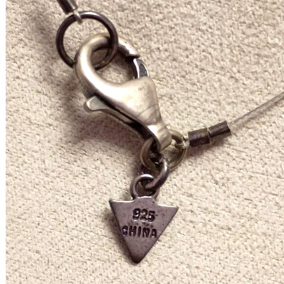 Vintage Designer Silpada 925 Silver Collar Necklace Rose Quartz Freshwater Pearl - Picture 5 of 6